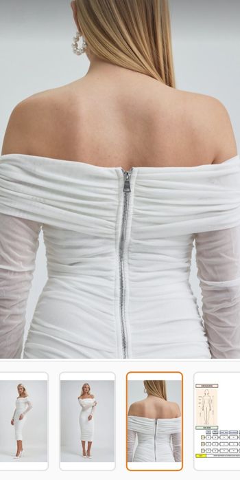 Rochie albă din tul