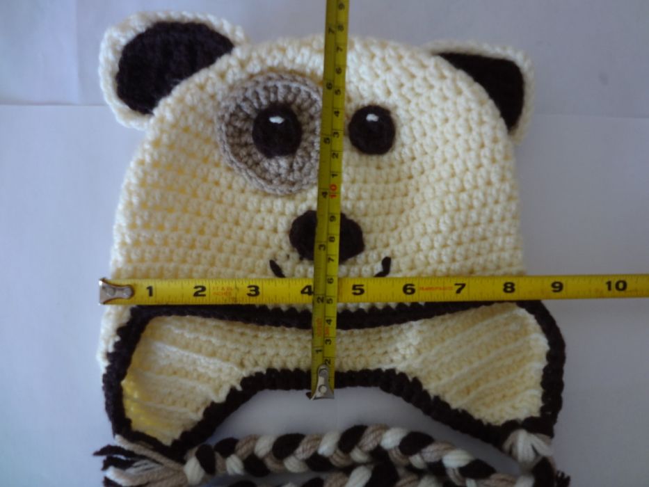 Детски ръчно плетени шапки Миньон, Бухалче, Куче, с помпон, с цвете