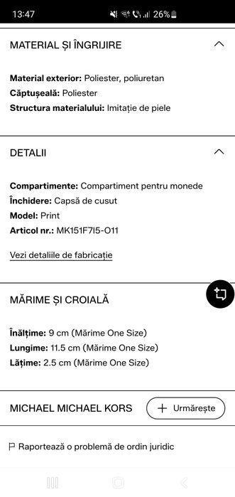 Portmoneu Michael Kors