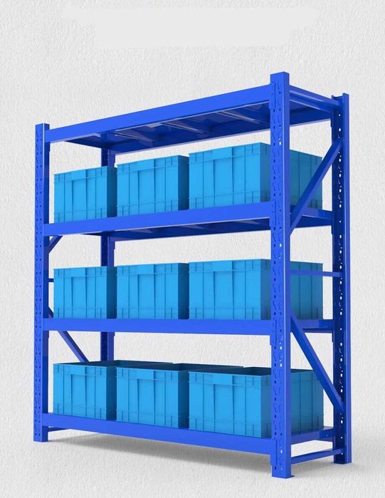 Складской стеллаж большой синий для тяжёлых грузов\Baland ko‘k javon