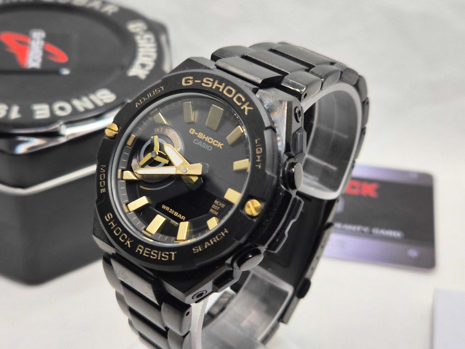 Ceas Sport Barbati Casio g shock GST B500D full metal black- gold , Nou.Garantie 2ani