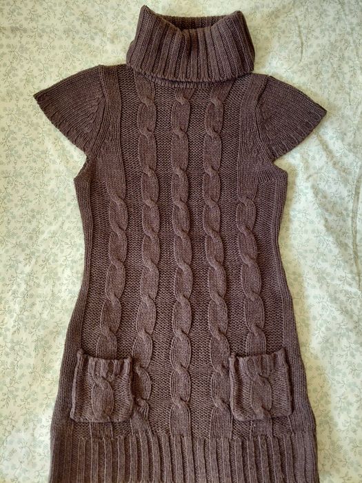 Rochie tricotata maro