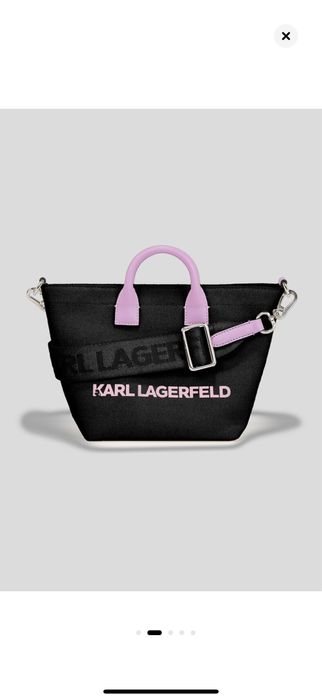 Karl Lagerfeld, Пазарска чанта с лого K/ Mini, Черна