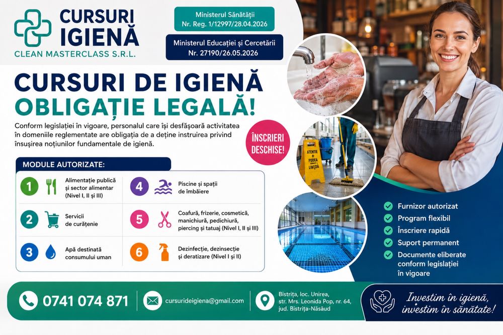 Sevicii Deratizare/Dezinsectie-CURSURI DE IGIENA   Acreditate
