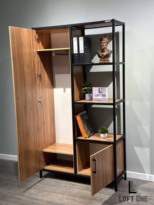 Шкаф гардероб офисный шкаф в стиле лофт стеллаж прихожка