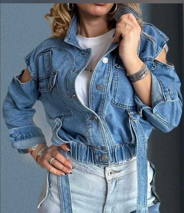 Уникално , ново дънково яке