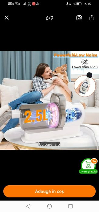 Groming set, NOU, set întreținere animalute, cu aspirator