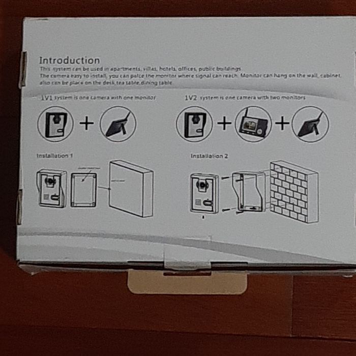 Interfon nou, inteligent, wireless, ecran color, diagonală 9 cm.