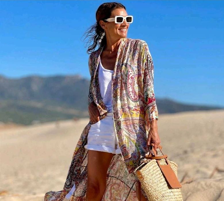 Zara кимоно многоцветно