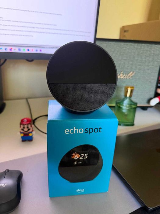 Amazon Echo Spot (2024) - negru - desigilat, nefolosit