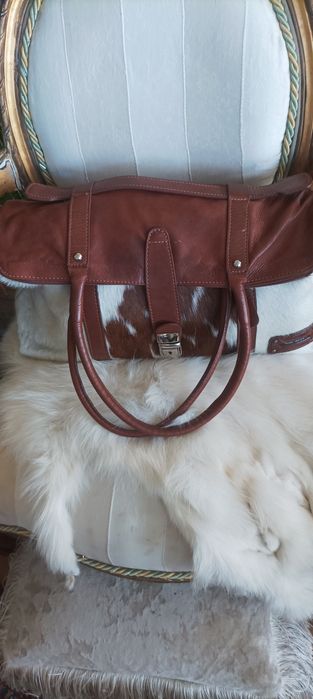 "NINE WEST", висококачествена Естествена кожа Голяма дамска чанта