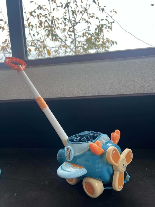 Играчка за сапунени балони Moni Toys - Самолет, Blue Flyer
