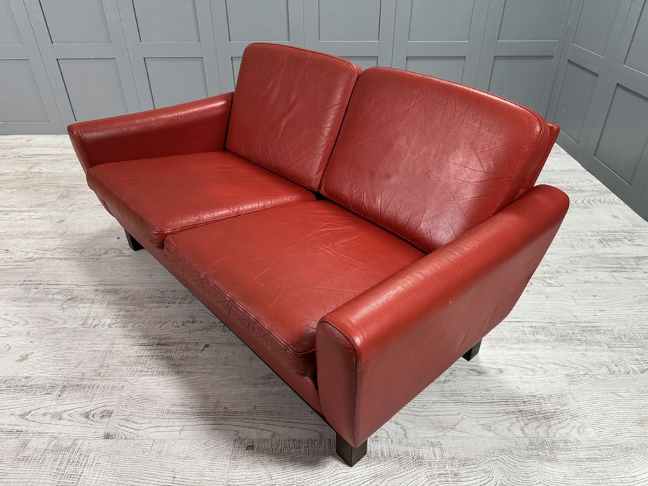 Датски диван 2-ка естествена кожа Д1079