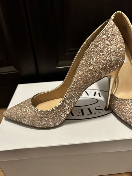 Vand pantofi stiletto Steve Maden, roz argintiu, marime 36