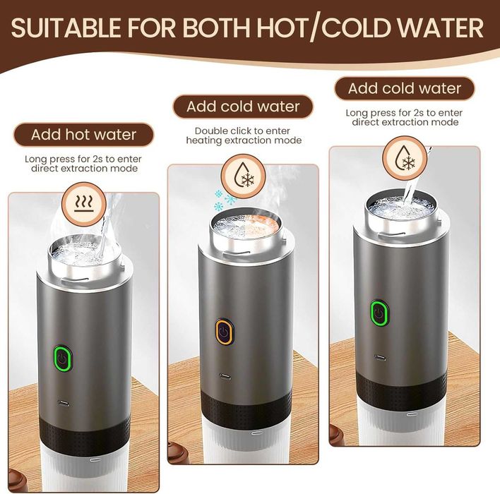 Преносим Еспресо Машина 3 в 1, Dolce Gusto, Nespresso, Мляно Кафе