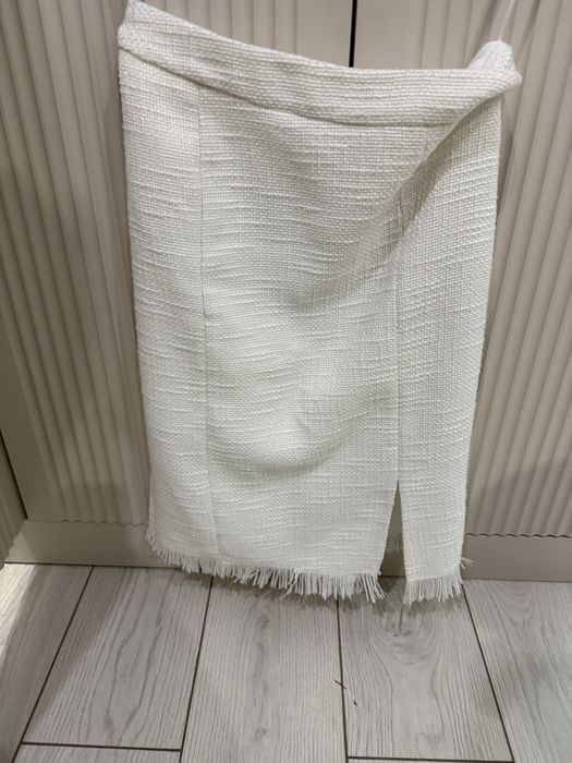 Твидовый белый костюм