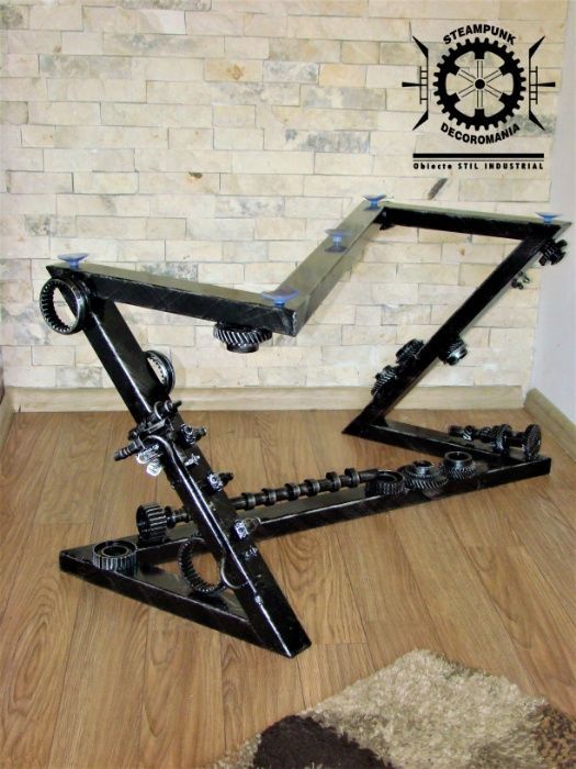 Masa model 2 stil industrial, masa cafea, steampunk,unicat