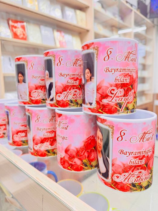Бокалга расм! Кружки на 8 марта с Вашими фотографиями