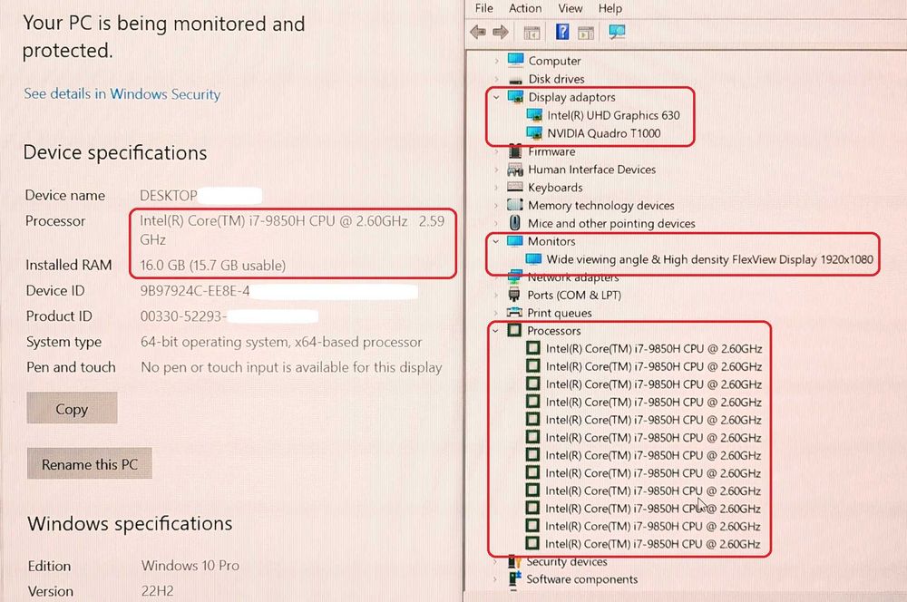 ThinkPad P53/Core i7-9750H/16GB RAM/256GB SSD/Quadro T1000 4GB/FHD IPS