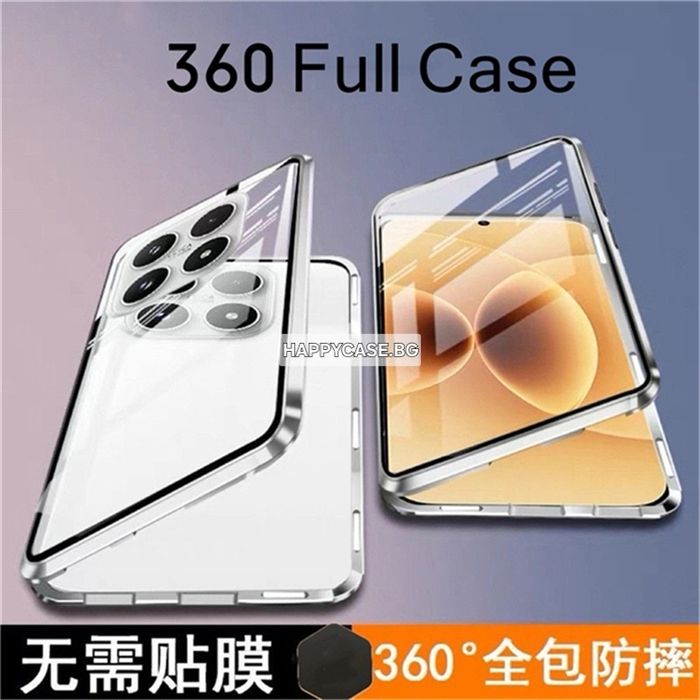 Xiaomi 17T Pro / Xiaomi 17T / Двоен 360° магнитен кейс калъф с протектор за камера