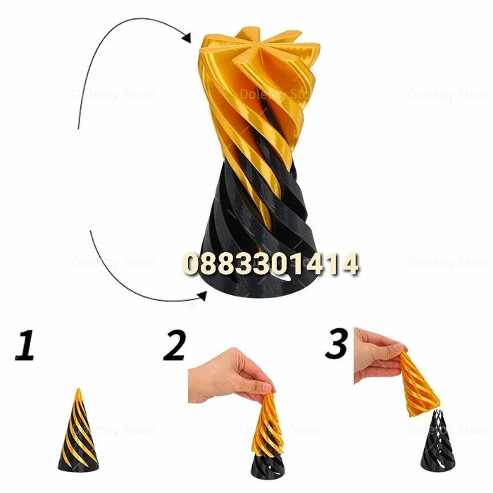 Спиралкон Spiral cone Фиджет Антистрес Невъзможна пирамида