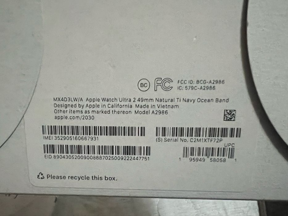 Apple Watch Ultra 2 49mm Natural Ti Navy Новый