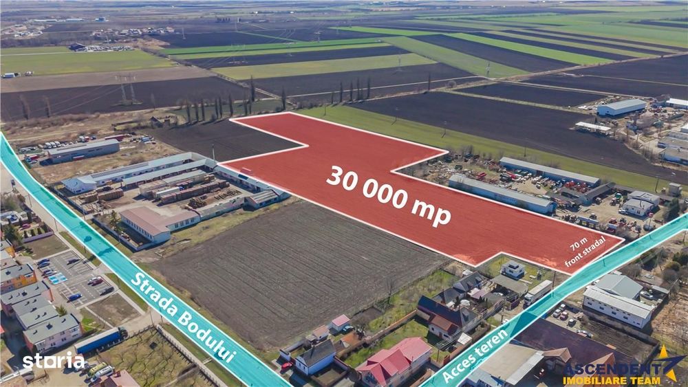 FILM! 30.000mp teren intravilan industrial, Central, Halchiu, Brasov