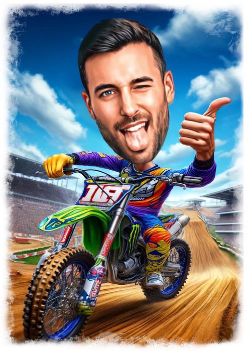 Карикатура от Ваша снимка + рамка ТОП ЦЕНА