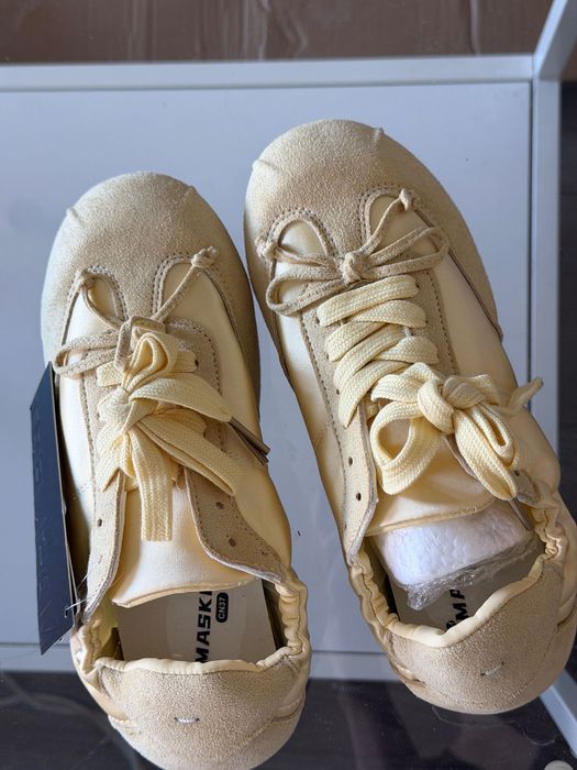 Balerini sneakers galbeni cu fundițe  balletcore coquette, noi