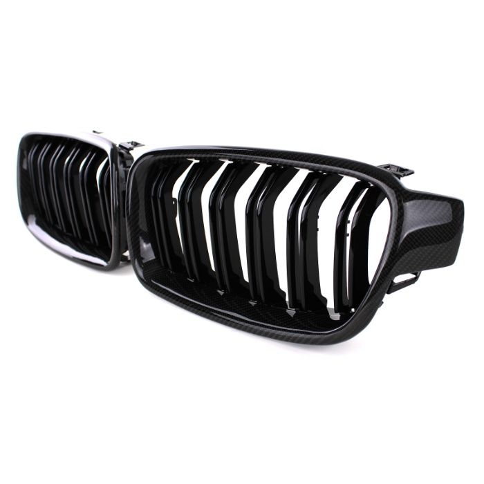 Grile duble BMW seria 3 F30 F31 intre 2011 si 2015 model Carbon Maro