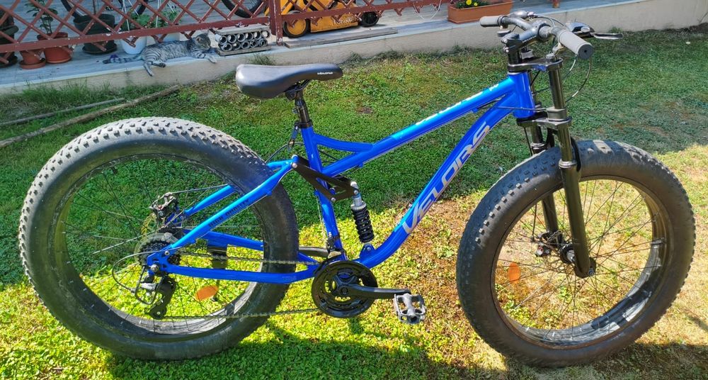 Bicicletă Fat Bike Velors, Mărimea M Full Suspension (Model 2023) - Stare Foarte Bună