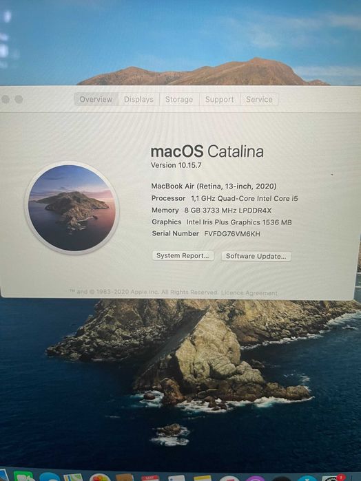 13" MacBook Air A2179(2020 г.)Space Grey- i5/8GB RAM/512GB SSD