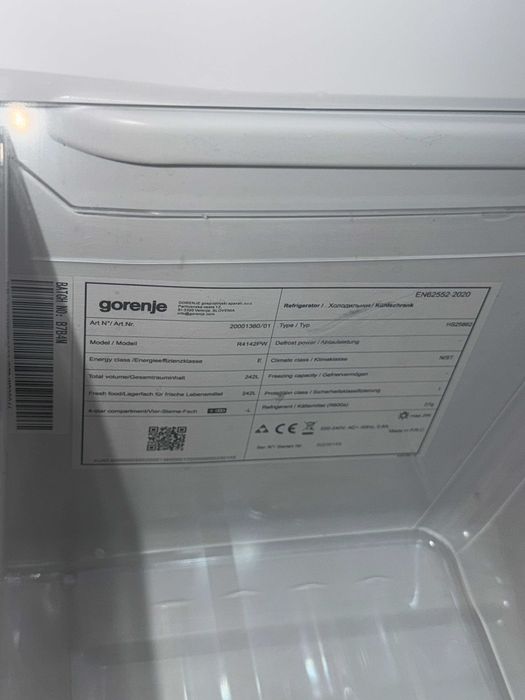 Frigider Alb GORENJE 242 L, 143 cm