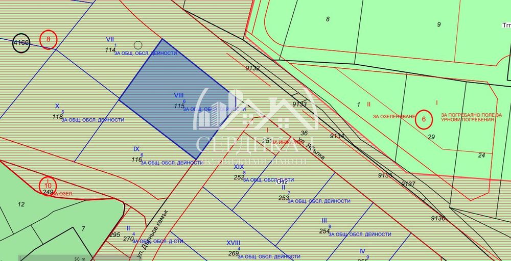 Продава се Парцел в София, Горна баня - 1035 кв.м за 124 €/кв.м - Снимка #1
