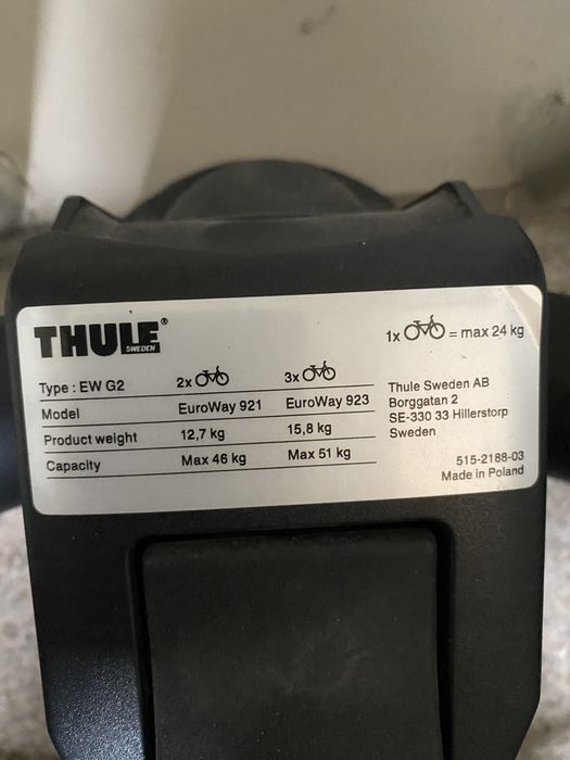 Suport thule  pentr 2 biciclete
