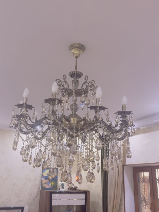 Люстра 10 рожковая. Хрусталь
