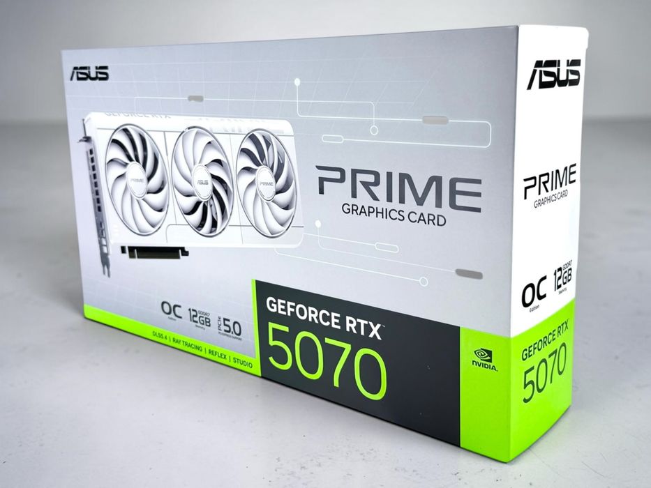 ASUS Prime GeForce RTX 5070 OC White 12GB GDDR7 ЧИСТО НОВА!