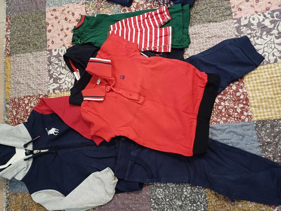 Trening complet POLO ralph lauren + tricou benetton si bluzite 24 luni