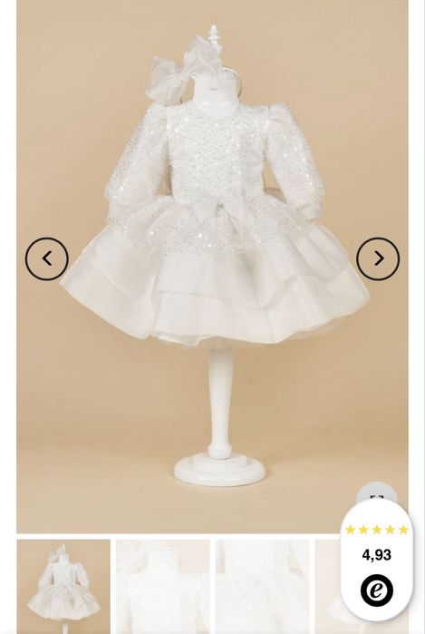 Rochita alba anne bebe 2-3 ani