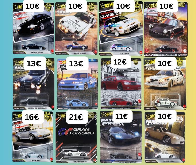 Hot Wheels, Matchbox и Majorette колички