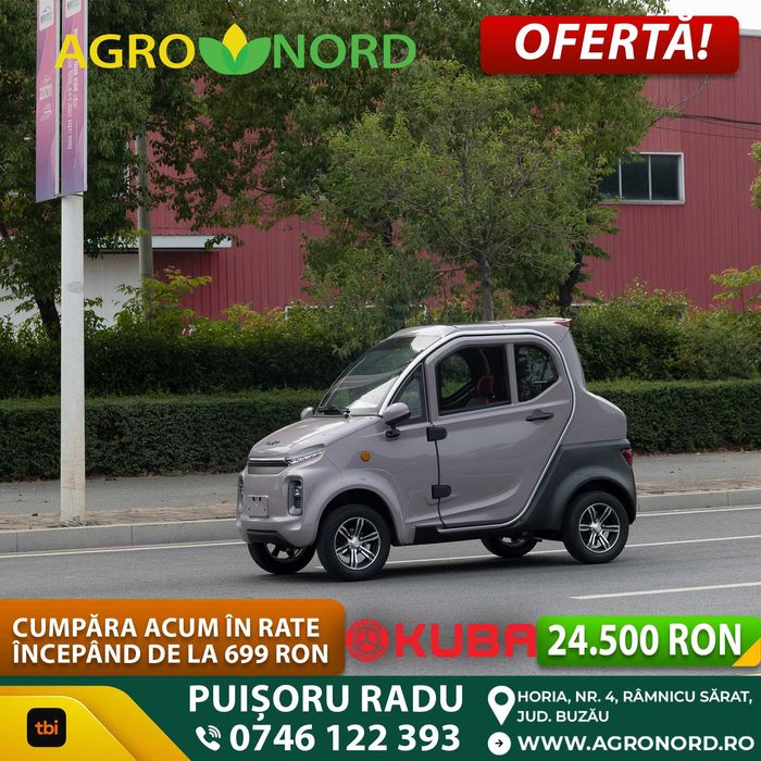 Cvatriciclu electric masinuta electrica kuba city cu 3 locuri