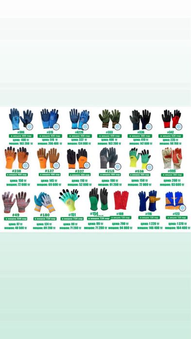 Перчатки рабочие оптом