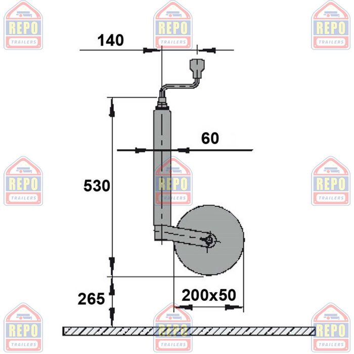 Roata de manevra sprijin remorca 750 Kg platforma auto moto peridoc