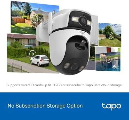 Нова Tapo 2K 3MP Dual Lens външна охранителна камера Alexa охрана дом