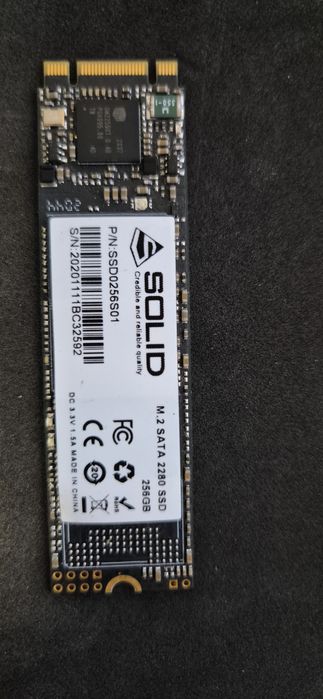 SSD Solid, 256GB, conector M2