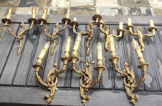 Spectaculos set de aplice 8 bucăți realizate din bronz masiv in stilul