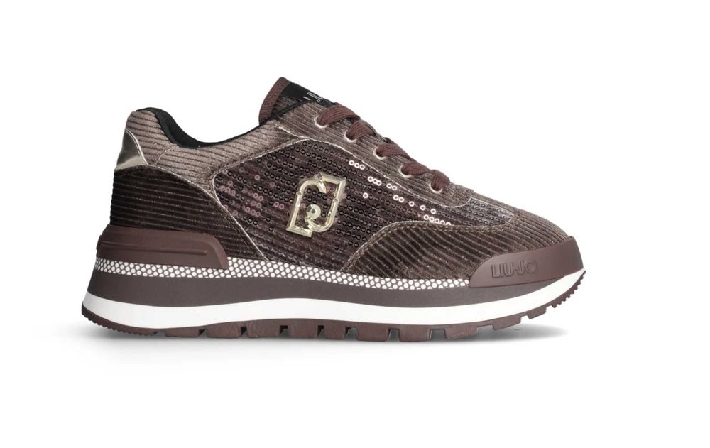 Дамски Маратонки LIU JO AMAZING 23  sneaker lurex VELVET/SEQUINS ebony