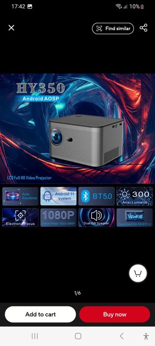 ‼️Смарт Проектор HY350 android.Тайёр холатда+доставка.нк