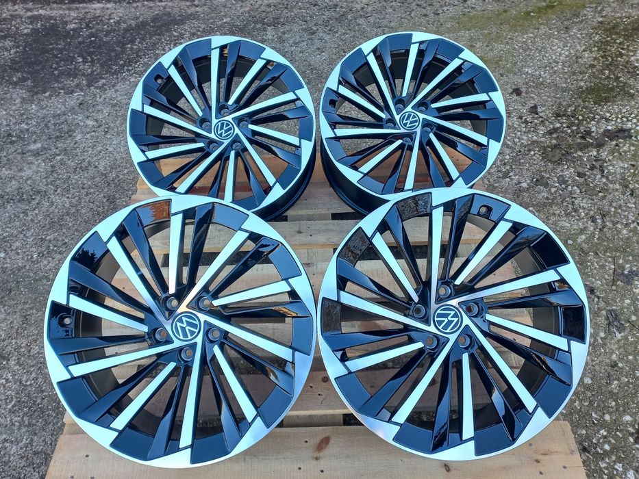 19"Vw Seat Skoda 8.5ж ет40 Black polish Tiguan Passat Superb Чисто Нов