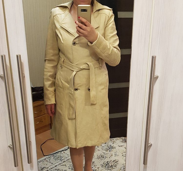Продам кожанный тренч